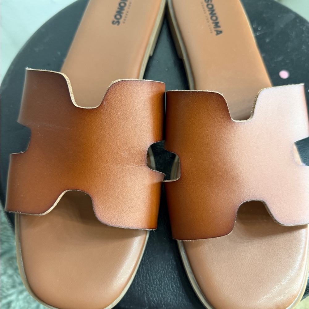 Sonoma Women's Tan Slide Sandals